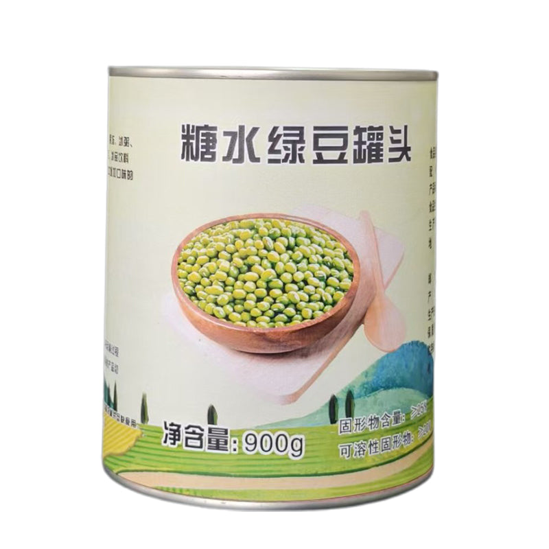 mingzhong Canned sweet mung bean dessert, ready to eat and no cooking needed mung bean paste and mung bean soup 900g*12 cans