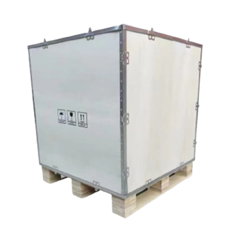 hongye Fumigation-free folded wooden crate with iron tongue for export, logo printing available(Please consult customer service for pricing) Custom export wooden box logistics packing box