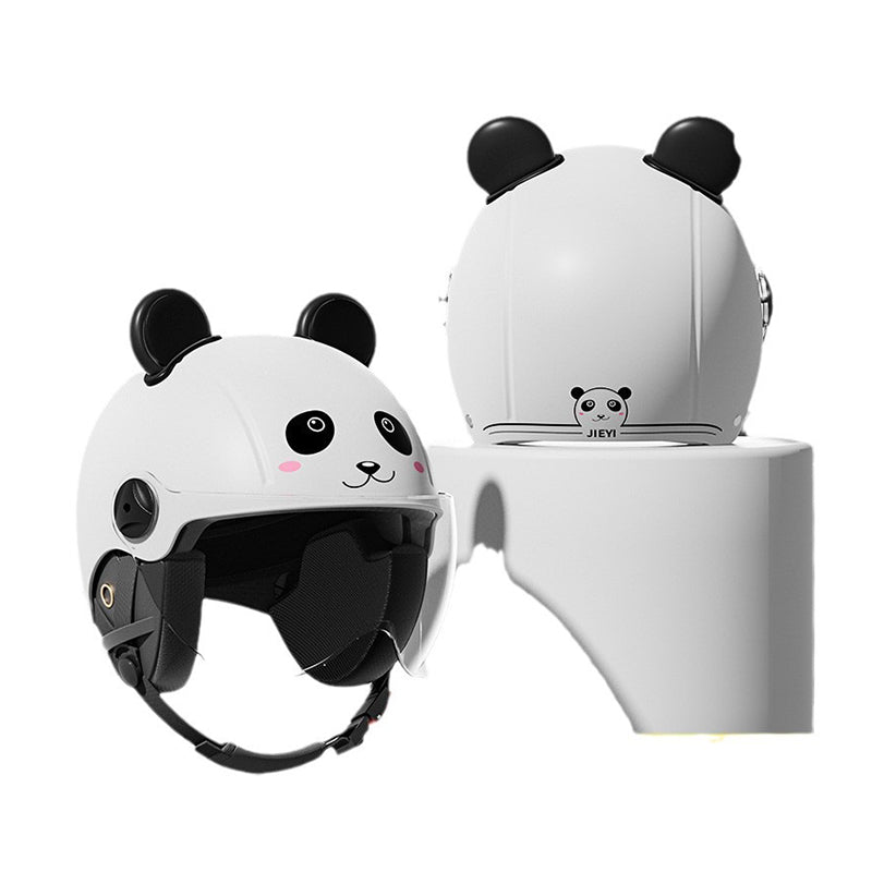 xingguang 3C certification children's helmets boys girls electric car winter warm battery motorcycle helmet child half helmet High Definition Anti-fog Lens