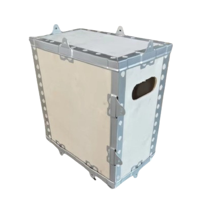 hongye Fumigation-free folded steel crate with top and bottom iron tongues for export, open handles(Please consult customer service for pricing) Custom export wooden box logistics packing box