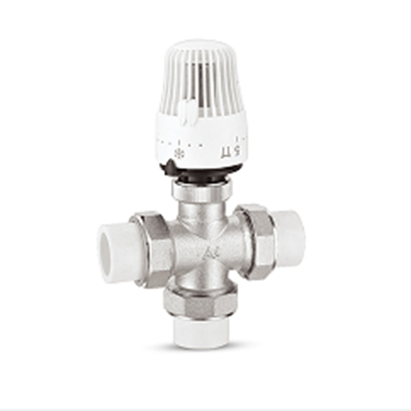 shuangan PPR 3-way radiator thermostatic control valve PPR25 PPR32 Temperature control valve Brass temperature control valve