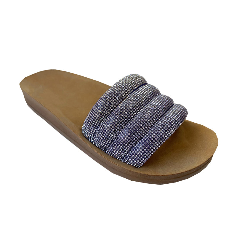 leijiali Rhinestone Flat Bottom One Slipper(Please consult customer service for pricing)