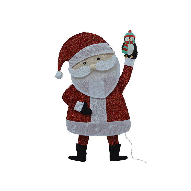 Hongfa Lights Christmas Man Holding String of Lights Santa Claus Holding Penguin 1,000 Pieces luminescence Decorative flashing lights