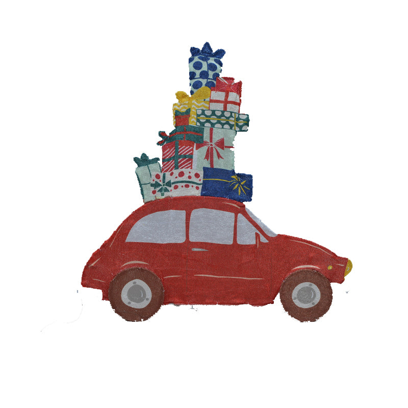 Hongfa Lights Vintage Cart with Tree Small Car with Gift Tractor Wrap C9 String Lights Wearing Christmas Hat 1,000 Pieces Waterproof Ambient Light