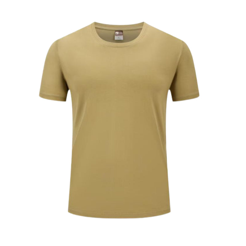 Jier Liquid Ammonia Mercerized Cotton Crewneck Short-Sleeve T-Shirt – Summer Thin Crewneck Half-Sleeve Top