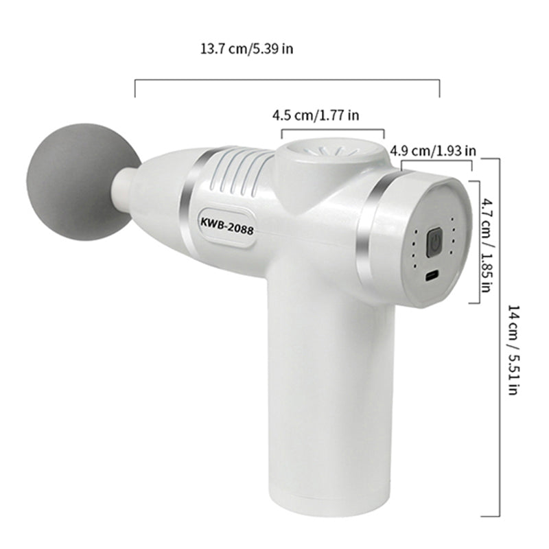 wankang 12-Replacement-Head Mini Fascia Gun Deep Muscle Massage, Relaxation & Fitness