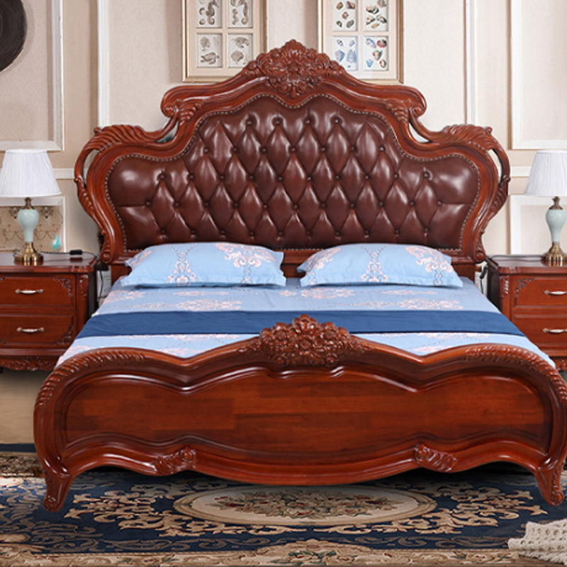 minghao Begonia wood solid wood European style all solid wood 1.8 m double bed master bedroom king size bed modern American soft package(Please consult customer service for pricing)