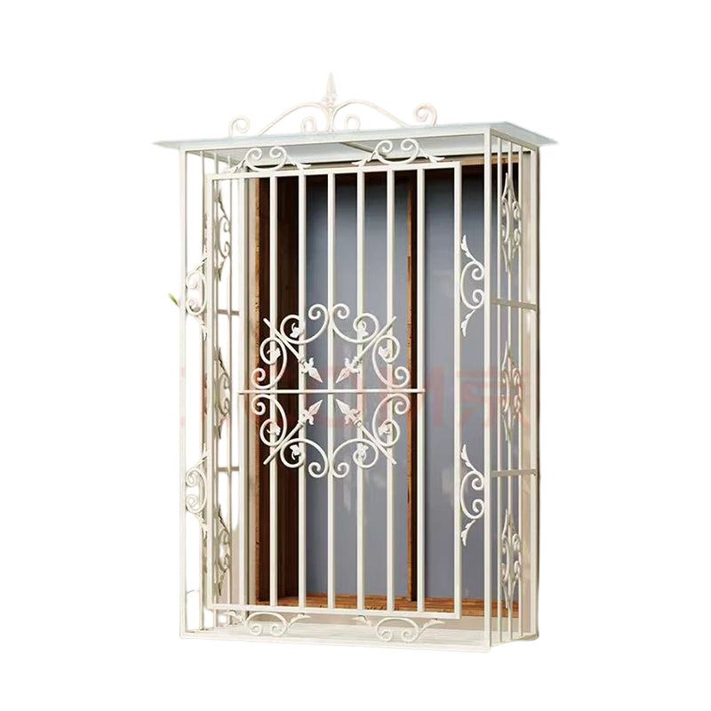 hengze Wrought Iron Security Windows Home Guardrails Custom Sizes Rust-Proof Reinforced Balcony Window Safety Protection(Please consult customer service for pricing)
