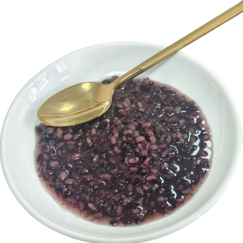 mingzhong Canned purple rice, ready-to-eat rice porridge, ingredient for hot drinks, shaved ice, shaved ice dessert, ingredient for baking and milk tea shops 850g×12cans