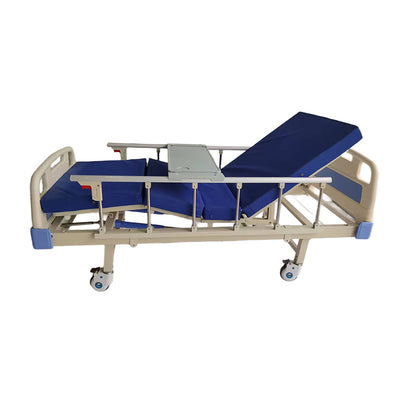 huiteng ABS Perforated Panel Dual-Crank Medical Nursing Bed with Guardrails, Height-Adjustable Dual-Crank Hospital Bed 2060*970*500