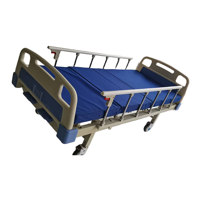 huiteng ABS Perforated Panel Dual-Crank Medical Nursing Bed with Guardrails, Height-Adjustable Dual-Crank Hospital Bed 2060*970*500