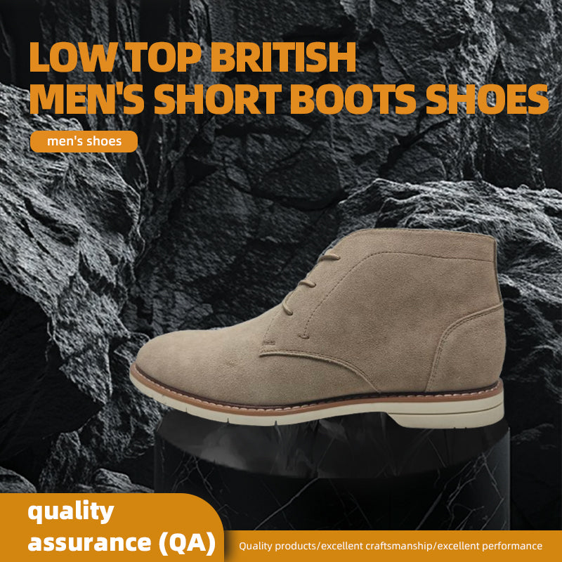 benchi Men's Low-Cut British Style Short Boots/Martin Boots/Leather Shoes Non-Slip Height-Increasing  Workwear Casual 3000 pairs(Please consult customer service for pricing)