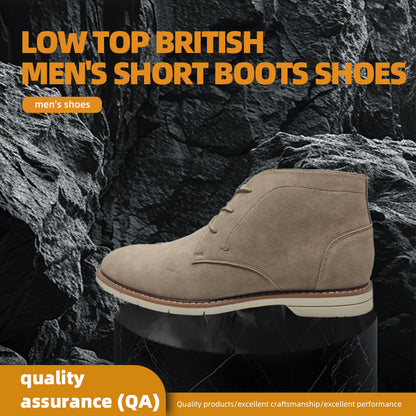 benchi Men's Low-Cut British Style Short Boots/Martin Boots/Leather Shoes Non-Slip Height-Increasing  Workwear Casual 3000 pairs(Please consult customer service for pricing)