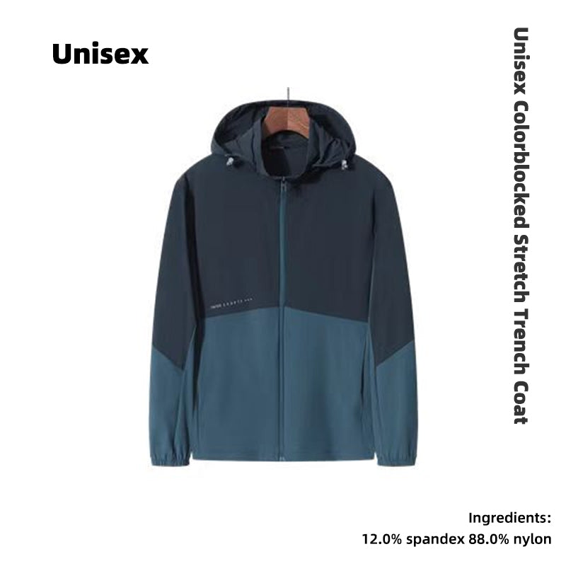 Jier Unisex color-blocked stretch windbreaker, which is durable, stretchy and breathable