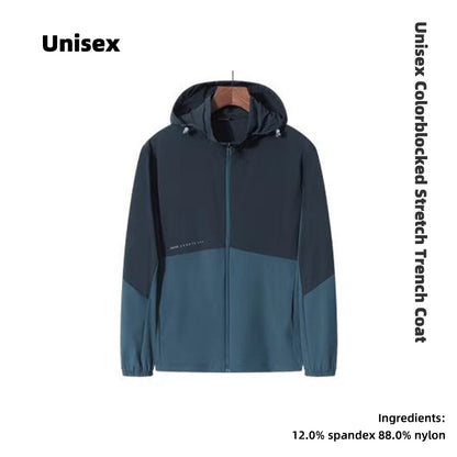 Jier Unisex color-blocked stretch windbreaker, which is durable, stretchy and breathable
