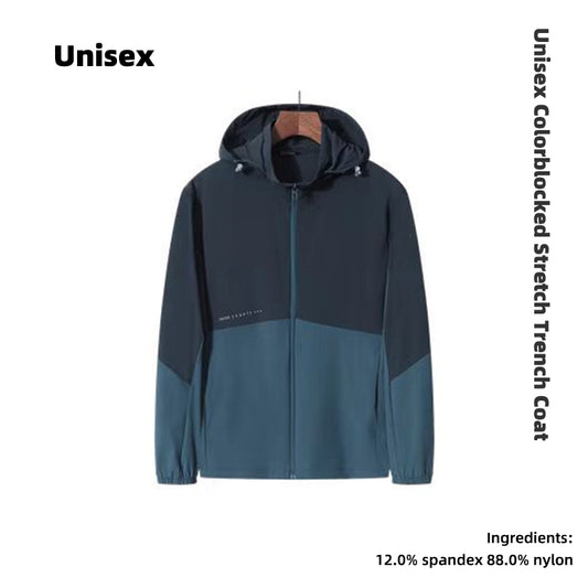 Jier Unisex color-blocked stretch windbreaker, which is durable, stretchy and breathable