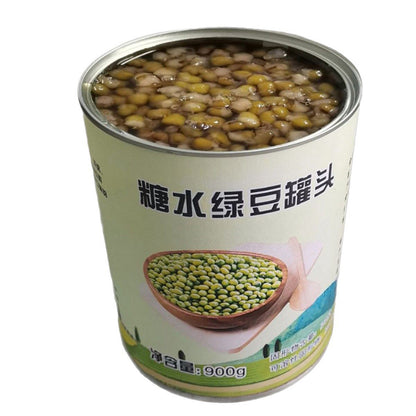 mingzhong Canned sweet mung bean dessert, ready to eat and no cooking needed mung bean paste and mung bean soup 900g*12 cans