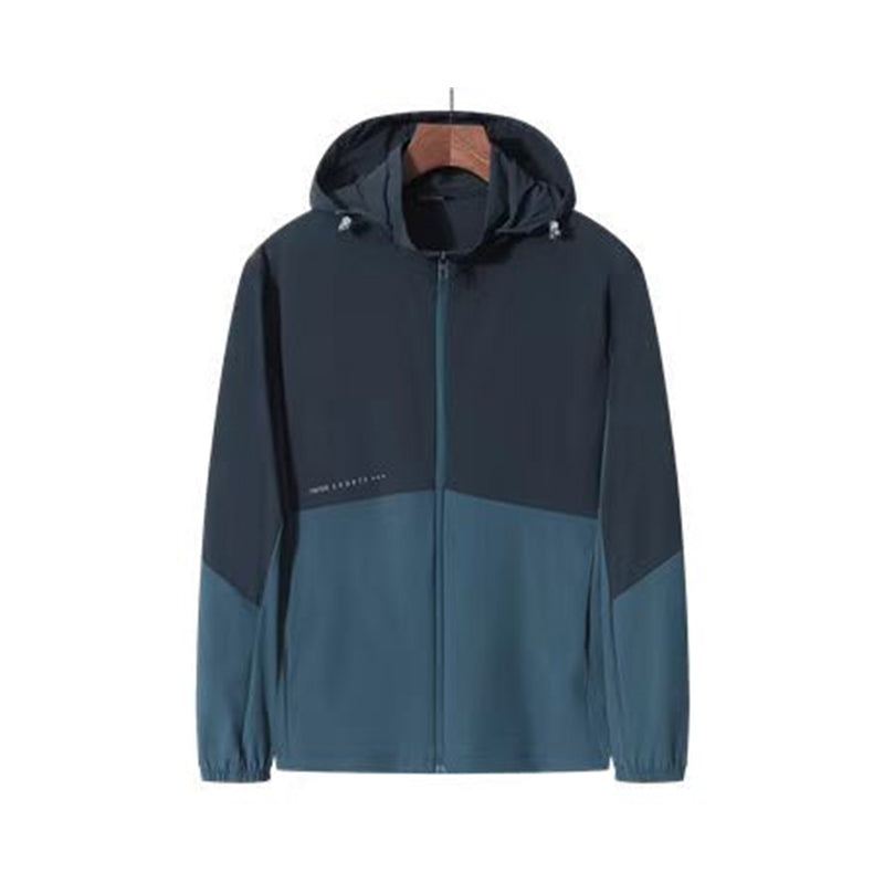Jier Unisex color-blocked stretch windbreaker, which is durable, stretchy and breathable