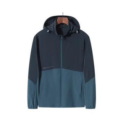 Jier Unisex color-blocked stretch windbreaker, which is durable, stretchy and breathable