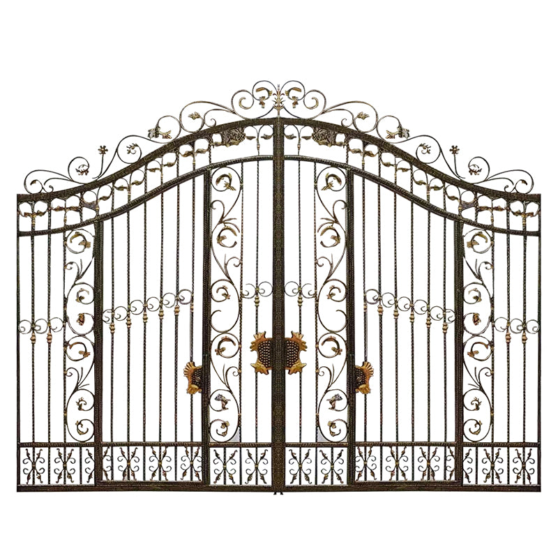 Hengze Wrought Iron Gate Villa Courtyard Entrance Door Reinforced, Rust-Proof, Anti-Theft(Please consult customer service for pricing)