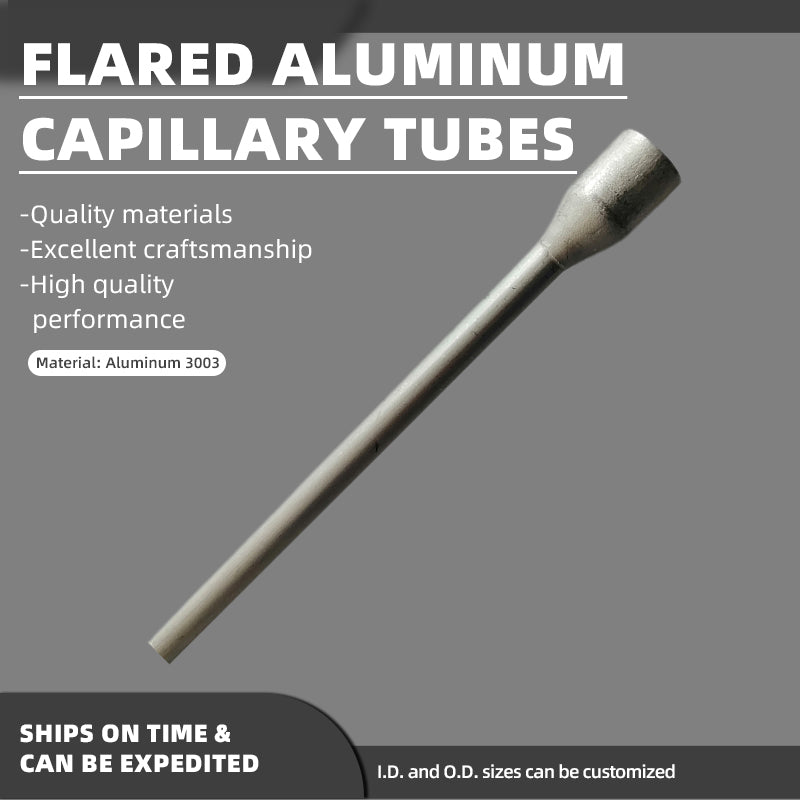 sancai Flared and constricted capillary tube, used in refrigeration systems, chemical reactions and medical devices. φ4.76*φ2.22*L, flared port φ9.5, constricted port φ8.5 (Please consult customer service for pricing)