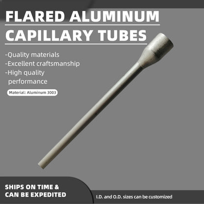 sancai Flared and constricted capillary tube, used in refrigeration systems, chemical reactions and medical devices. φ4.76*φ2.22*L, flared port φ9.5, constricted port φ8.5 (Please consult customer service for pricing)