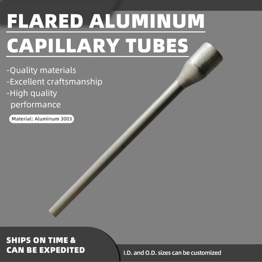 sancai Flared and constricted capillary tube, used in refrigeration systems, chemical reactions and medical devices. φ4.76*φ2.22*L, flared port φ9.5, constricted port φ8.5 (Please consult customer service for pricing)