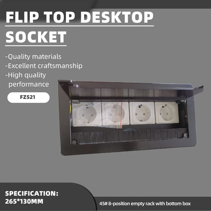 feilifu Flip-top desktop socket. It has multiple functions, adopts a hidden installation method, and is waterproof and dustproof FZ521  500pcs