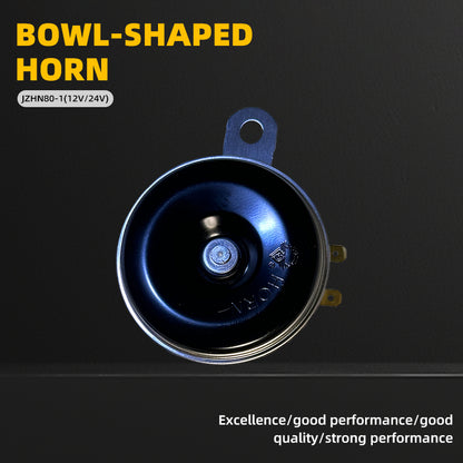 jingzuan JZHN80-1 (12V/24V) Bowl-Shaped Horn  Waterproof and Rust-Proof Automotive Horn