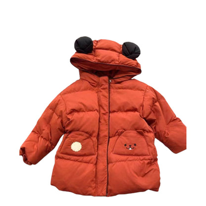 junsheng Disha children's medium and long three-proof soft contrast down jacket is waterproof, oil-proof, antifouling, cute, cute and hooded, with the same design for men and women(Please consult customer service for pricing)