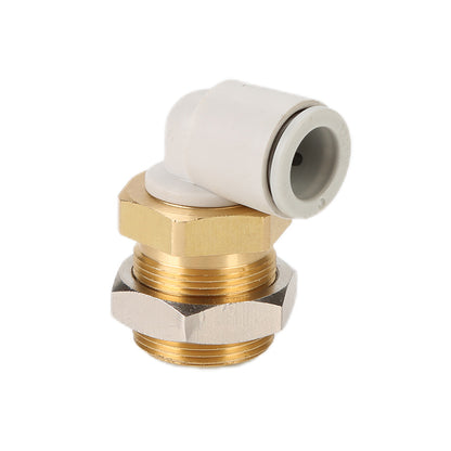 youboli Panel Mount Elbow  SMC type external thread gas pipe elbow quick insert gas pipe connector