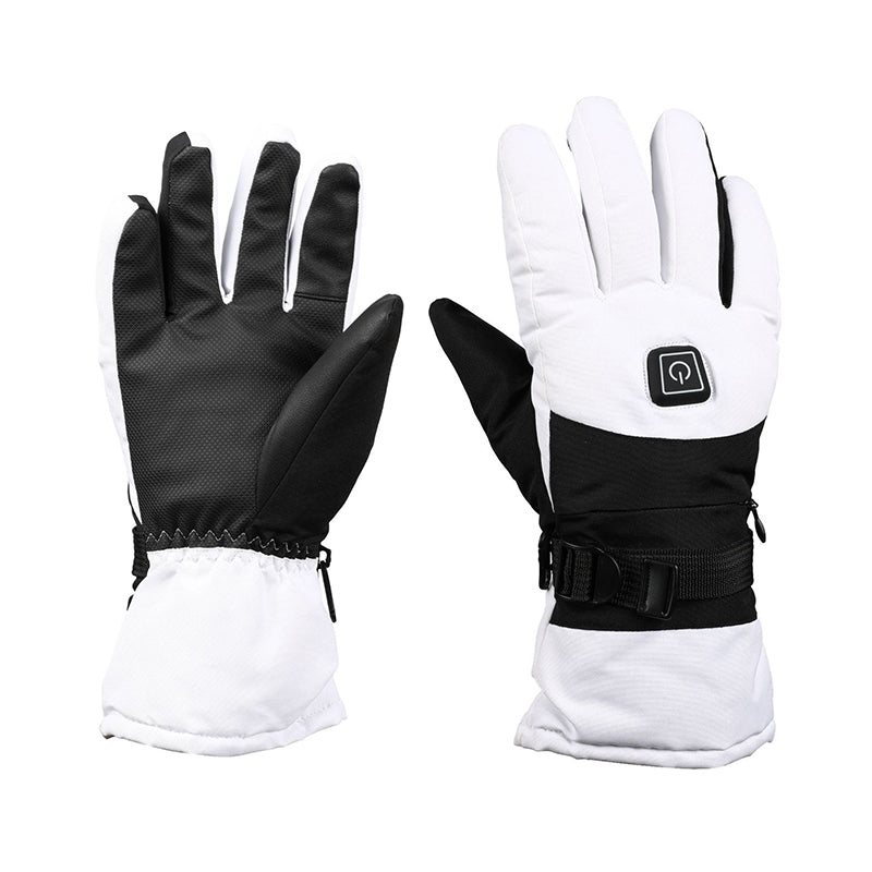taiqi Black and white women's heated gloves  Charging and heating gloves, keeping warm, lithium battery heating gloves, women's plush gloves