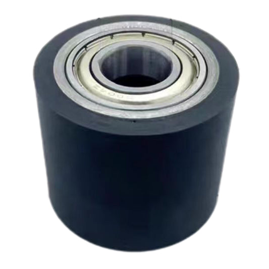 xindong pu rubber pulley(Please consult customer service for pricing)  Polyurethane coated rubber wheel double bearing non-powered roller