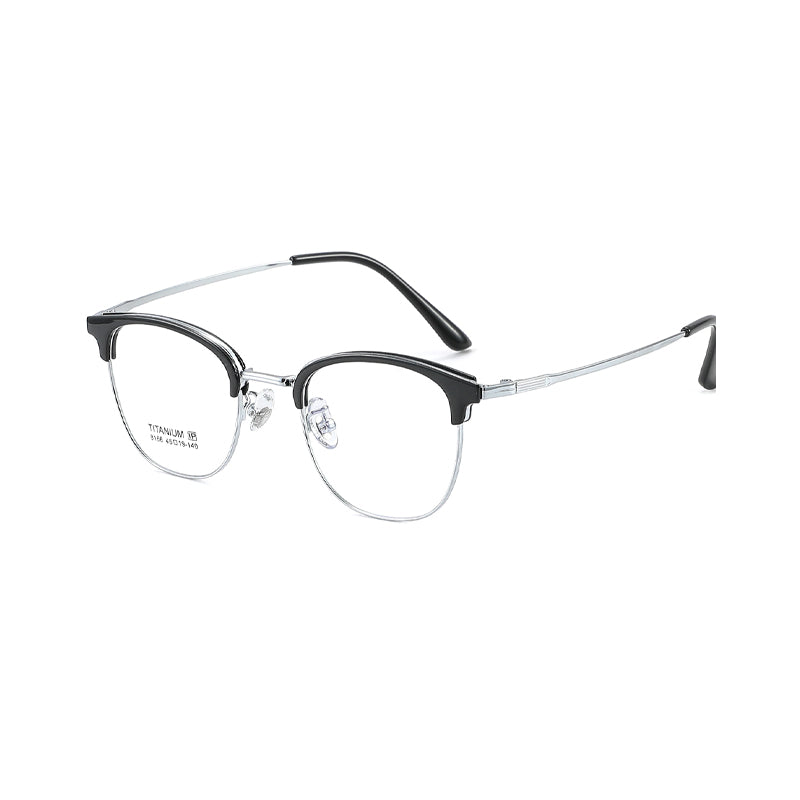 zhengbo Eyeglasses TR Metal Eyebrow 8166 Fashion simple small round frame