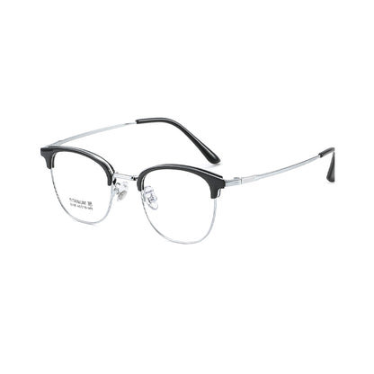 zhengbo Eyeglasses TR Metal Eyebrow 8166 Fashion simple small round frame