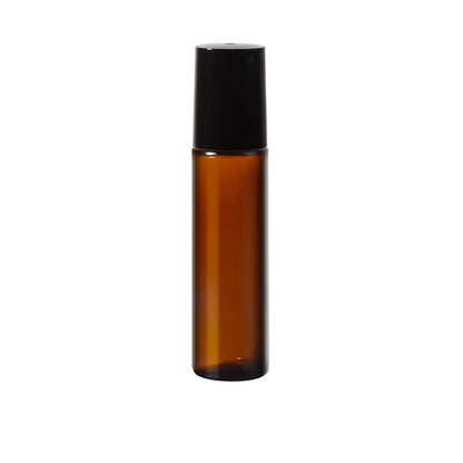 Jinpingguo 10ml - Tea Bottle Black Cap Steel Ball Light-Protected Rollerball Dispenser Bottle Travel Portable  45 pieces per case
