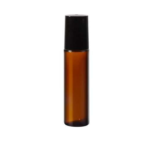 Jinpingguo 10ml - Tea Bottle Black Cap Steel Ball Light-Protected Rollerball Dispenser Bottle Travel Portable  45 pieces per case