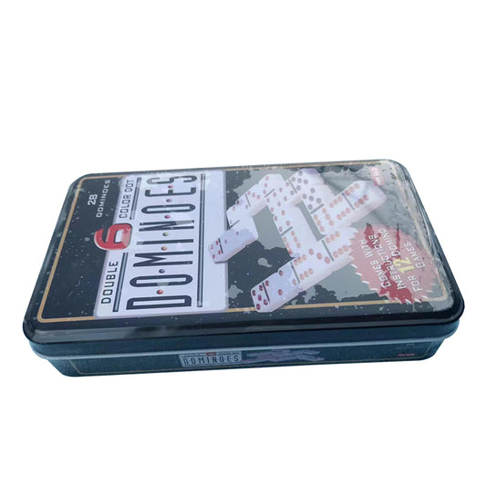 qingyu Ordinary type double-six colorful dots dominoes in iron box(Please consult customer service for pricing)