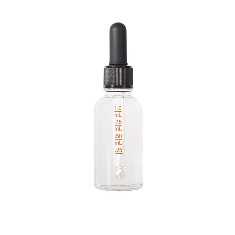 Jinpingguo 1oz Clear Essence Black Black Dropper DIY Essential Oils, Cologne Travel Bottles 24 pieces per case