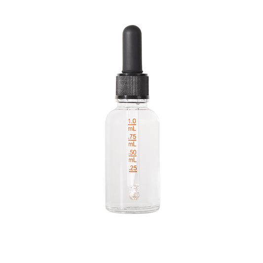 Jinpingguo 1oz Clear Essence Black Black Dropper DIY Essential Oils, Cologne Travel Bottles 24 pieces per case