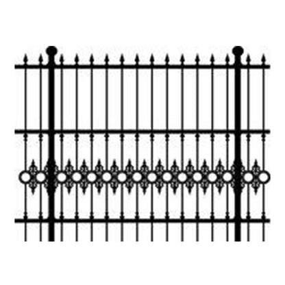 Hengze Wrought Iron Fence Railing Outdoor Courtyard Guardrail  Anti-Theft & Anti-Climbing Design(Please consult customer service for pricing)