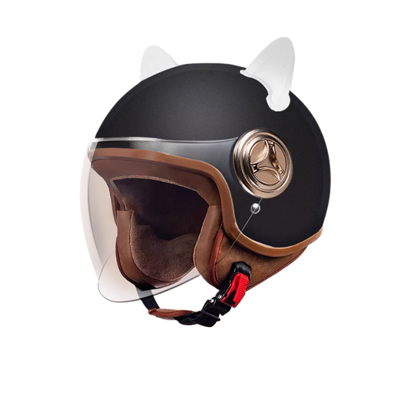 xingguang 3C certification electric car helmet men and women four seasons battery motorcycle helmet retro helmet winter warm half helmet