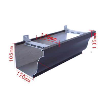 shunshui Profile with a thickness of 2.0mm. The gutter water trough is leak-proof and resistant to aging, which is a roof drainage pipe fitting(Please consult customer service for pricing)