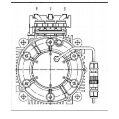 Hexin New Energy Vehicle Motor Series-PM175 Series(Please consult customer service for pricing) Three-phase torque motor Winding equipment axial centrifugal
