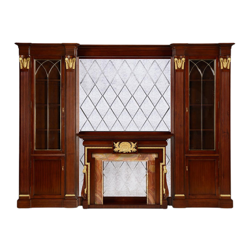yazhen 2210-B019 Fireplace Decorative Bookcase  Solid wood display cabinet lockers