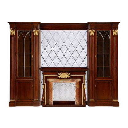 yazhen 2210-B019 Fireplace Decorative Bookcase  Solid wood display cabinet lockers