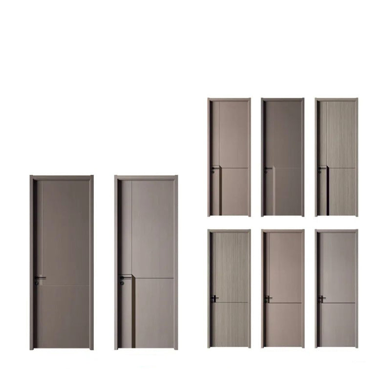 hongfeng Semi-permeable walnut Wooden door  Steel and wood door set door, fashionable and luxurious carbon crystal wood door