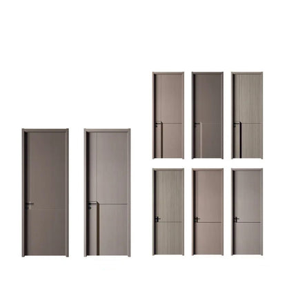 hongfeng Semi-permeable walnut Wooden door  Steel and wood door set door, fashionable and luxurious carbon crystal wood door