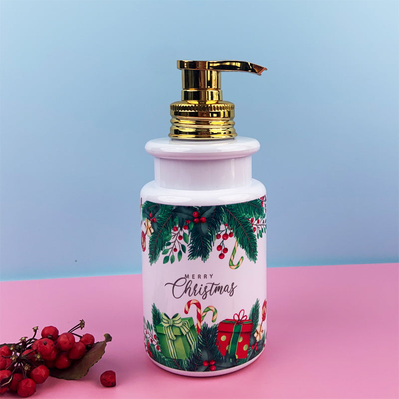 zhengxing PET bottle () 500ml/150.3*76   American Light Luxury Ceramic Hand Wash Bottle Press Empty Bottle INS Flower Ceramic Shower Gel Packaging