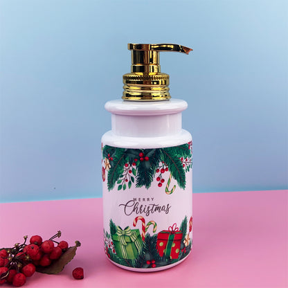 zhengxing PET bottle () 500ml/150.3*76   American Light Luxury Ceramic Hand Wash Bottle Press Empty Bottle INS Flower Ceramic Shower Gel Packaging